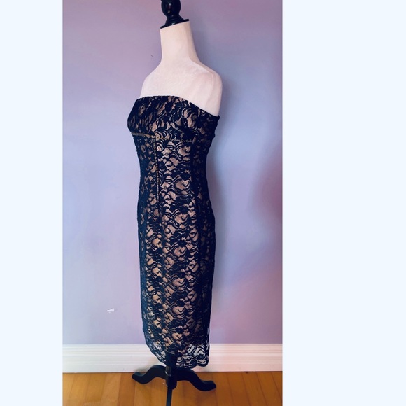Anthropologie Ruth floral lace silk strapless dress - Picture 6 of 6